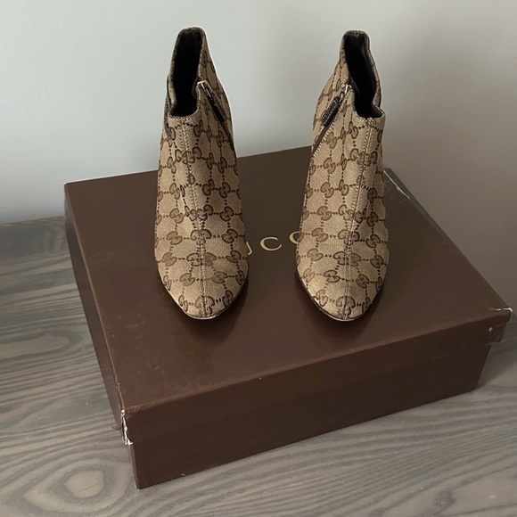 GUCCI GG MONOGRAM ANKLE BOOTS - Picture 5 of 13